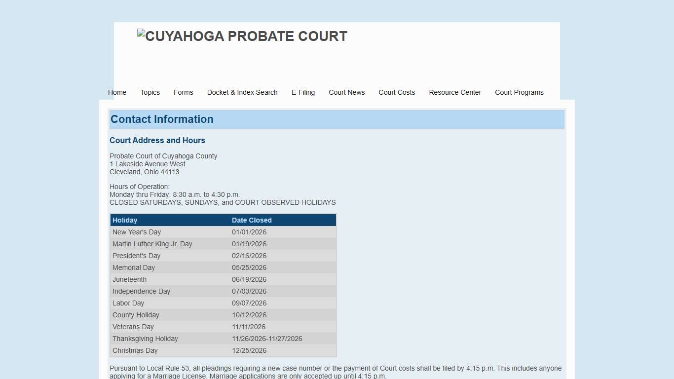 Cuyahoga County Probate Court